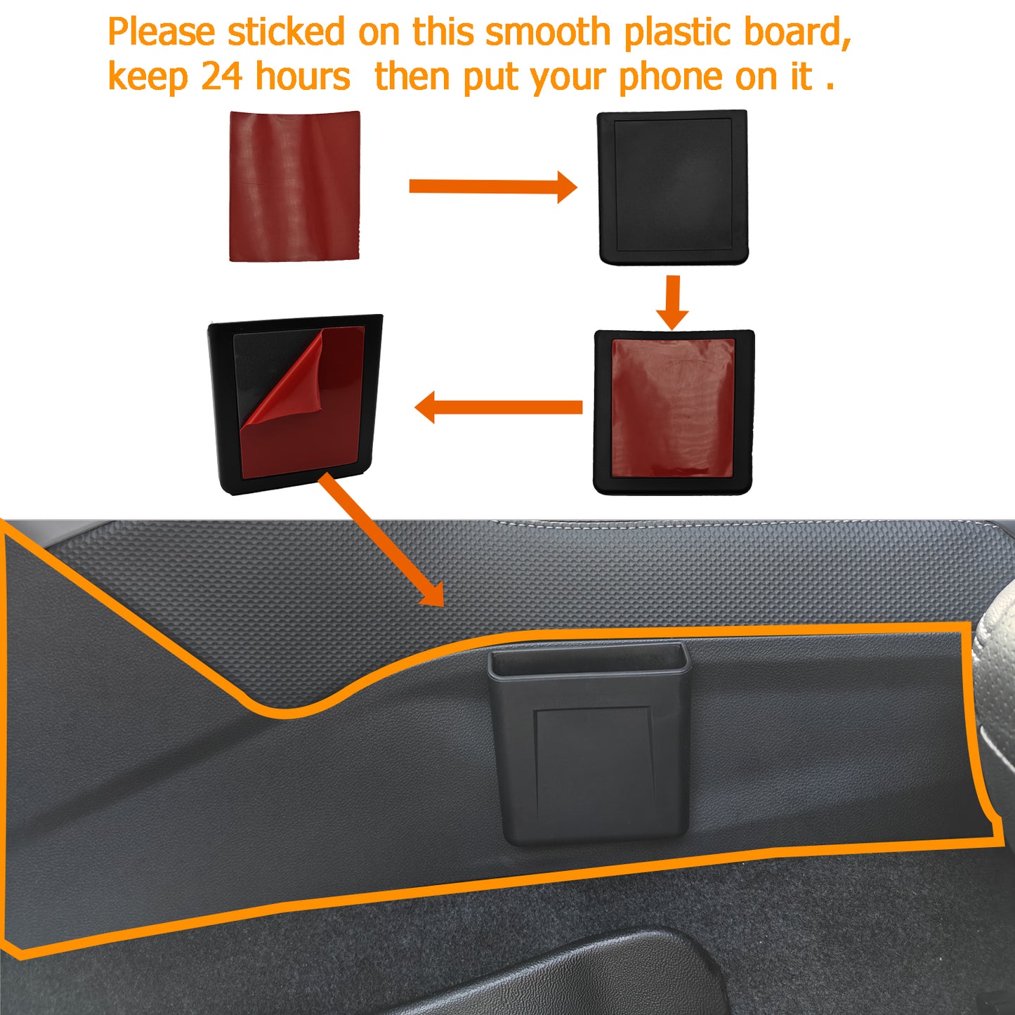 Center Console Organizer Storage Box Cell Phone Pocket Silicone Hook Bag for Subaru forester SK 2019 2020 2021 2022 2023 2024, Black, 1PC