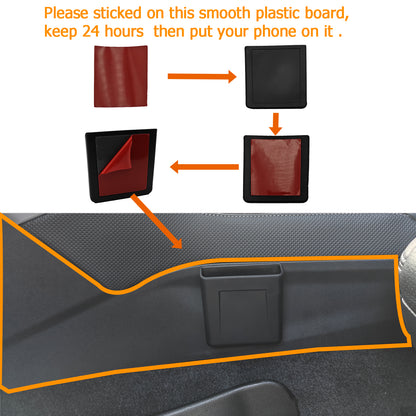 Center Console Organizer Storage Box Cell Phone Pocket Silicone Hook Bag for Subaru forester SK 2019 2020 2021 2022 2023 2024, Black, 1PC